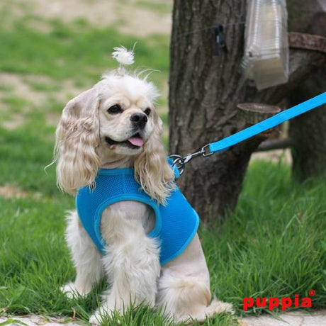 Puppia Soft Vest Harness model B skyblue hondentuig > honden harnas > model B X - Small