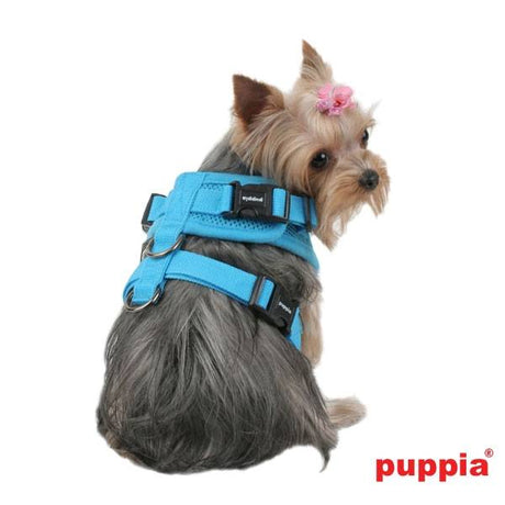 Puppia Soft Harness Ritefit Skyblue hondentuig > honden harnas > model A Small