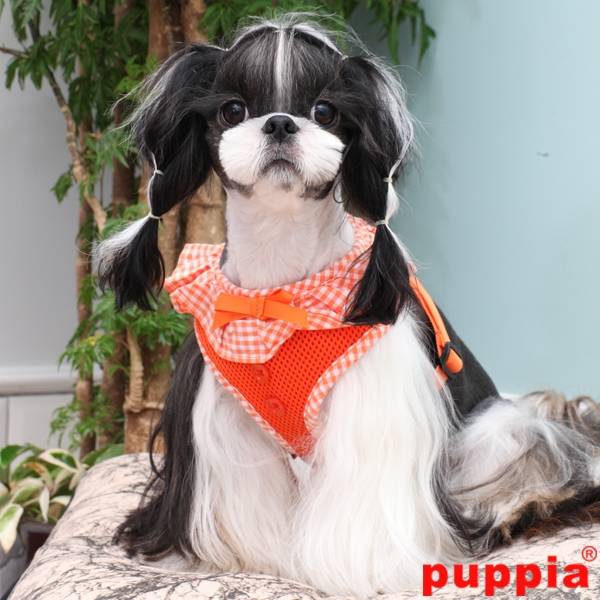 Puppia Vivien Harness model A orange - Premium hondentuig > honden harnas from Puppia - Just €21.99! Shop now at Frenkiezdogshop