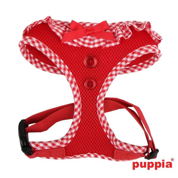 Puppia Vivien Harness model A red - Premium hondentuig > honden harnas from Puppia - Just €21.99! Shop now at Frenkiezdogshop