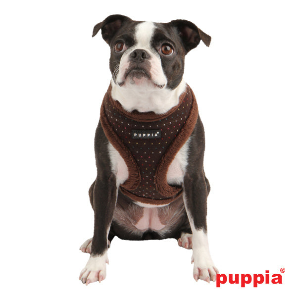 Puppia Yuppie Harness model A brown - Premium hondentuig > honden harnas from Puppia - Just €17.99! Shop now at Frenkiezdogshop