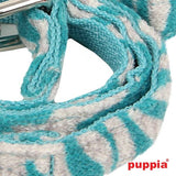 Puppia Modern Zebra aqua - Premium hondenriem > hondenlijn from Puppia - Just €11.99! Shop now at Frenkiezdogshop