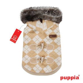 Puppia Argyle Mode hondenjasje beige ( M) - Premium Hondenkleding > hondenjas from Puppia - Just €25! Shop now at Frenkiezdogshop