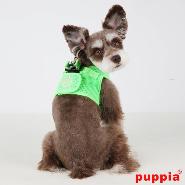 Puppia Soft Vest Harness model B Neon green - Premium hondentuig > honden harnas from Puppia - Just €22.99! Shop now at Frenkiezdogshop