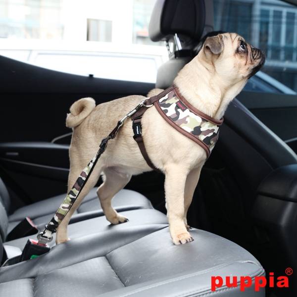 Puppia Autogordel Legend Brown Camo ( MEDIUM ) - Premium Autogordel > Autoriem from Puppia - Just €12.99! Shop now at Frenkiezdogshop