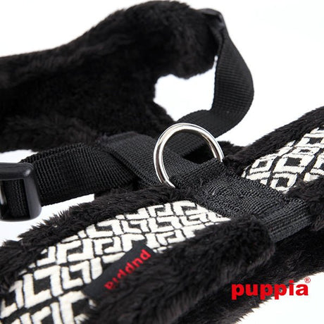 Puppia Damier Harness model A black hondentuig > honden harnas > model A Small