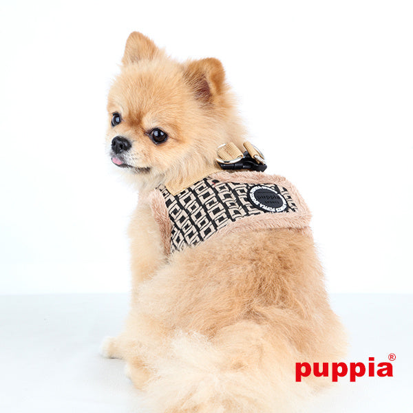 Puppia vest Harness B Damier Beige - Premium hondentuig > honden harnas from Puppia - Just €27.99! Shop now at Frenkiezdogshop