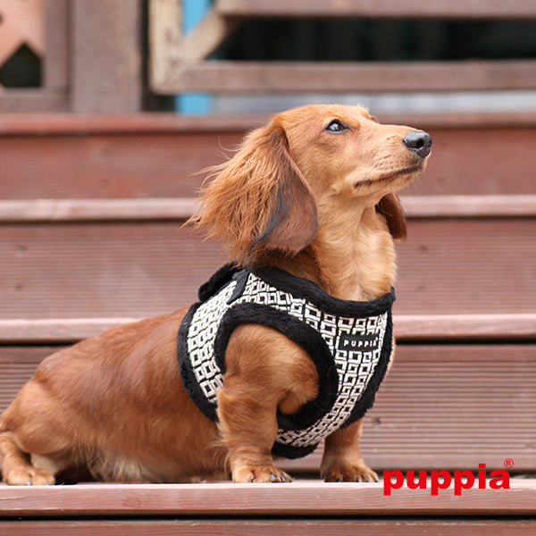 Puppia vest Harness B Damier Black - Premium hondentuig > honden harnas from Puppia - Just €27.99! Shop now at Frenkiezdogshop