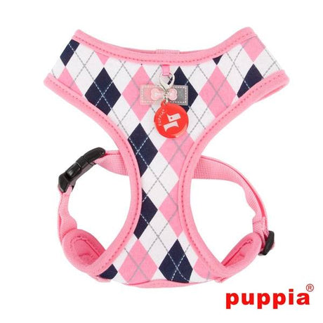 Puppia Argyle Harness model A Pink ( alleen XL ) - Premium hondentuig > honden harnas from Puppia - Just €20.99! Shop now at Frenkiezdogshop