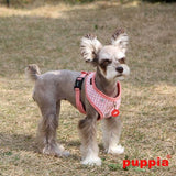 Puppia Aggie Harness model A indian pink ( LARGE ) - Premium hondentuig > honden harnas from Puppia - Just €28.99! Shop now at Frenkiezdogshop