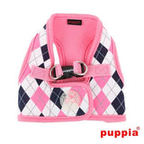 Puppia Argyle Harness model B Pink ( XL ) - Premium hondentuig > honden harnas from Puppia - Just €22.99! Shop now at Frenkiezdogshop