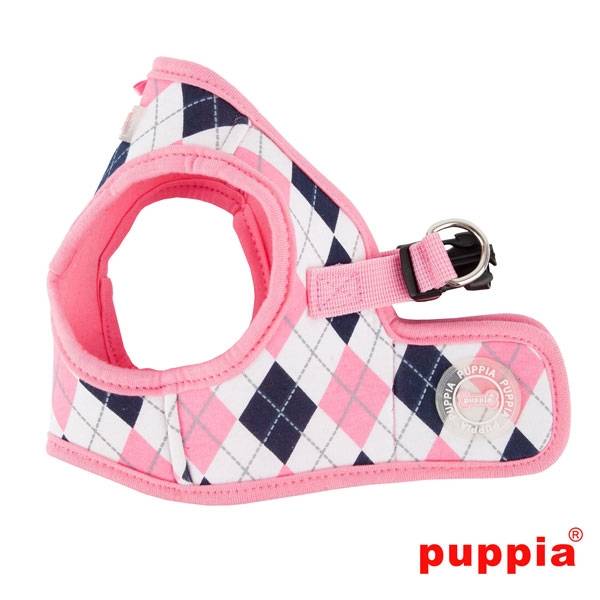 Puppia Argyle Harness model B Pink ( XL ) - Premium hondentuig > honden harnas from Puppia - Just €22.99! Shop now at Frenkiezdogshop