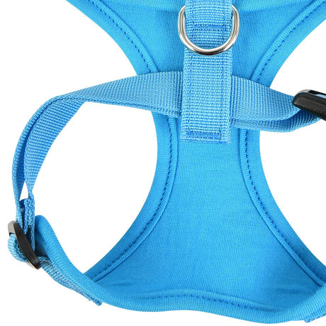 Puppia Wildflower Harness Model A Sky Blue ( X - Large ) hondentuig > honden harnas > model A Large