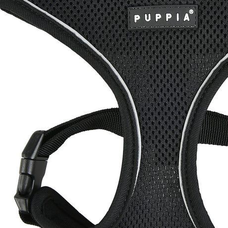 Puppia Soft Harness PRO model A black hondentuig > honden harnas > model A Small