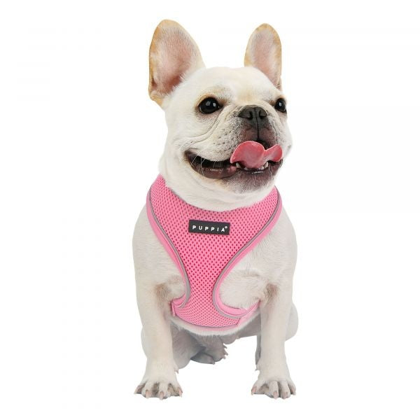 Puppia Soft Harness PRO model A Pink - Premium hondentuig > honden harnas from Puppia - Just €21.99! Shop now at Frenkiezdogshop