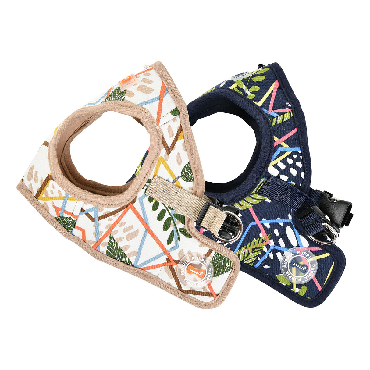 Puppia Harness model B Botanical Navy - Premium hondentuig > honden harnas from Puppia - Just €25.99! Shop now at Frenkiezdogshop