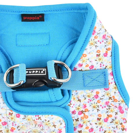 Puppia Harness model B Wildflower Sky Blue ( X - Large ) hondentuig > honden harnas > model B Large