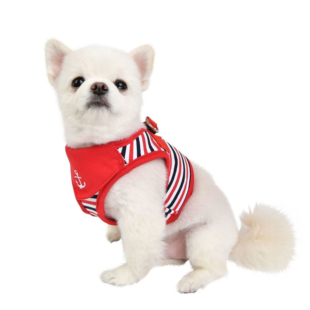 Puppia Seaman Vest  Harness model B Red - Premium hondentuig > honden harnas from Puppia - Just €41.99! Shop now at Frenkiezdogshop