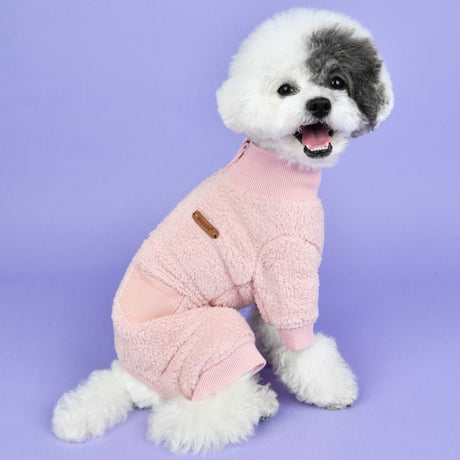 Puppia Titus Onesie pink Hondenkleding > Hondenpyjama Small