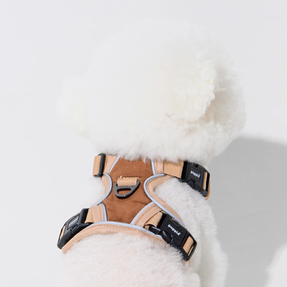 Puppia Terry Harness model H Beige - Premium hondentuig > honden harnas from Puppia - Just €39.99! Shop now at Frenkiezdogshop