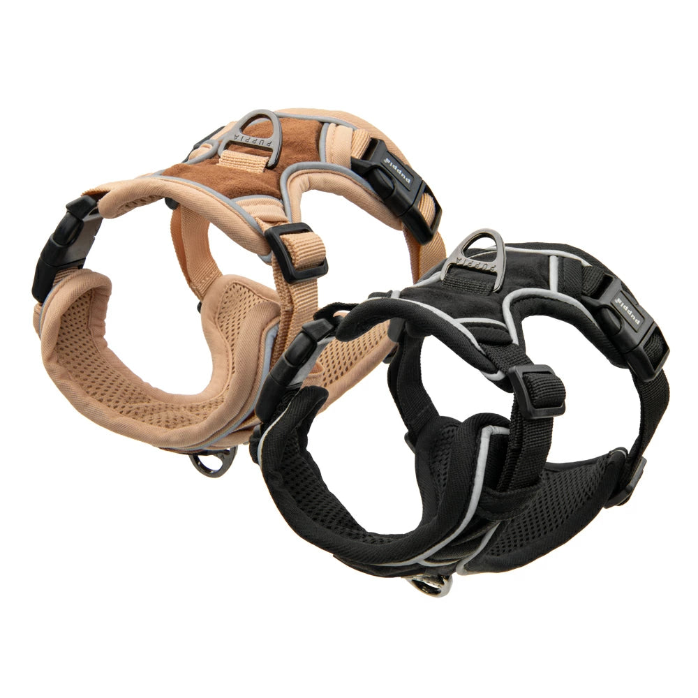 Puppia Terry Harness model H Beige - Premium hondentuig > honden harnas from Puppia - Just €39.99! Shop now at Frenkiezdogshop