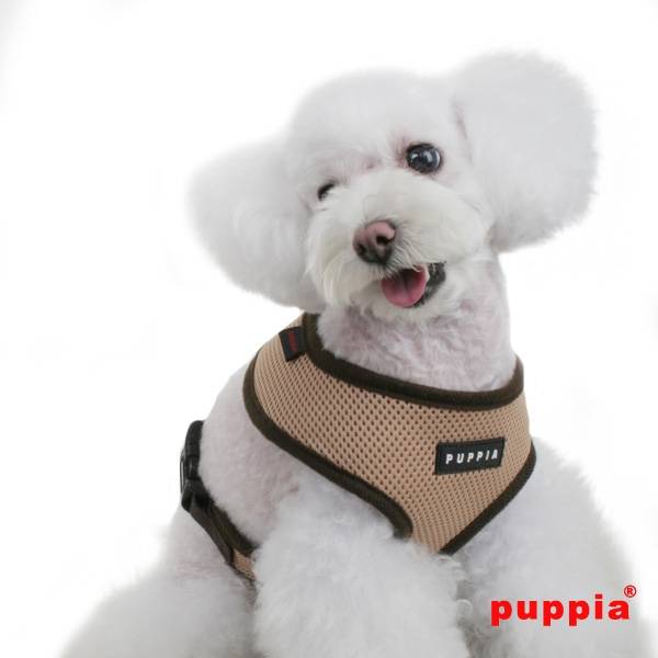 Puppia Soft Harness model A beige - Premium hondentuig > honden harnas from Puppia - Just €18.99! Shop now at Frenkiezdogshop