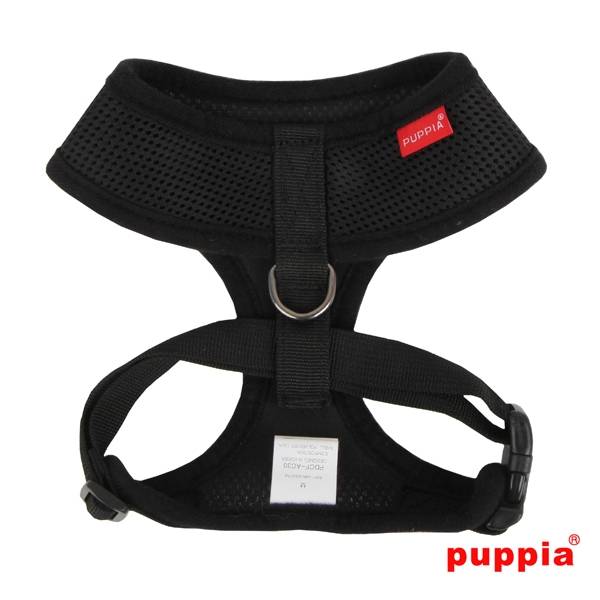 Puppia Soft Harness model A  black - Premium hondentuig > honden harnas from Puppia - Just €18.99! Shop now at Frenkiezdogshop