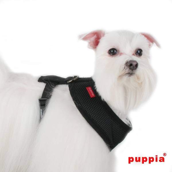 Puppia Soft Harness model A  black - Premium hondentuig > honden harnas from Puppia - Just €18.99! Shop now at Frenkiezdogshop