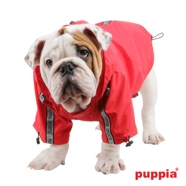 Puppia Base Jumper Regenjas Red - Premium Hondenkleding > hondenjas from Puppia - Just €41.99! Shop now at Frenkiezdogshop