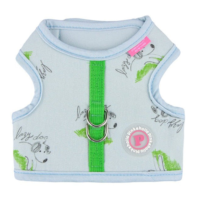 Pinkaholic Kiki Pinka Harness J Light Blue – Katoenen Hondenjas voor Kleine Honden hondentuig > honden harnas > model B Small