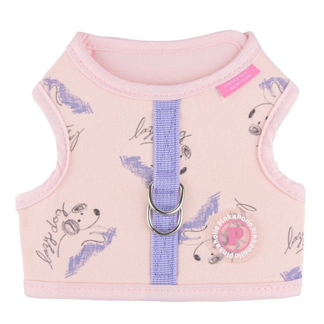 Pinkaholic Kiki Pinka Harness J Light Pink – Katoenen Hondenjas voor Kleine Honden hondentuig > honden harnas > model B Small