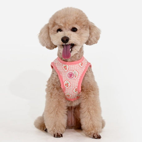 Pinkaholic Trixie Vest Harness Indian Pink – Zacht Katoenen Hondentuigje voor Kleine Honden hondentuig > honden harnas > model B Small