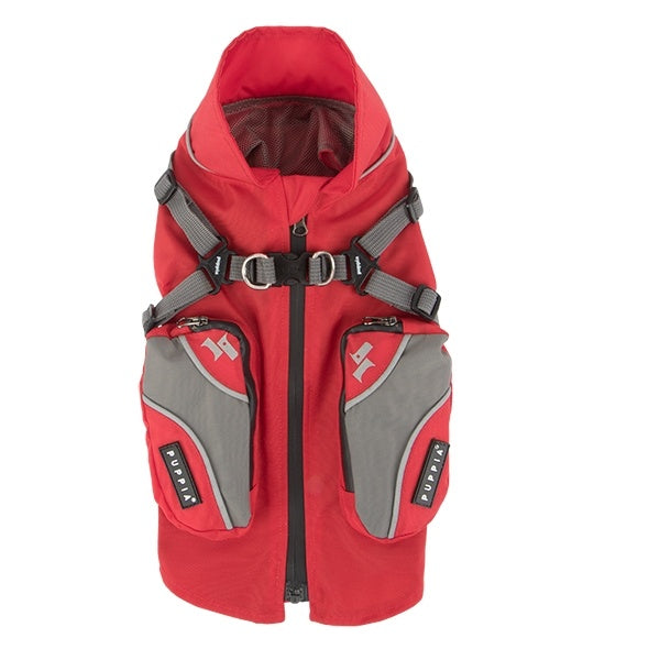 Puppia Teton  Harness Jacket Red - Premium Hondenkleding > hondenjas from Puppia - Just €87.99! Shop now at Frenkiezdogshop