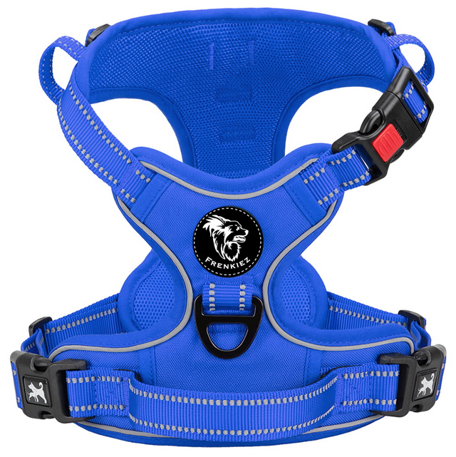 Frenkiez Y tuig dogharness reflective Royal Blue ( matching straps ) - Premium hondentuig > honden harnas from Frenkiez - Just €34.99! Shop now at Frenkiezdogshop