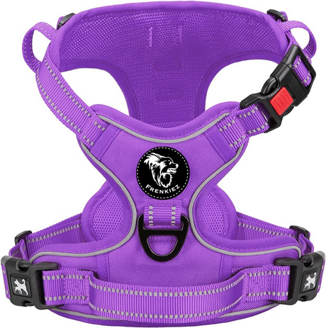 Frenkiez  Y tuig dogharness reflective Purple ( matching straps ) - Premium hondentuig > honden harnas from Frenkiez - Just €34.99! Shop now at Frenkiezdogshop