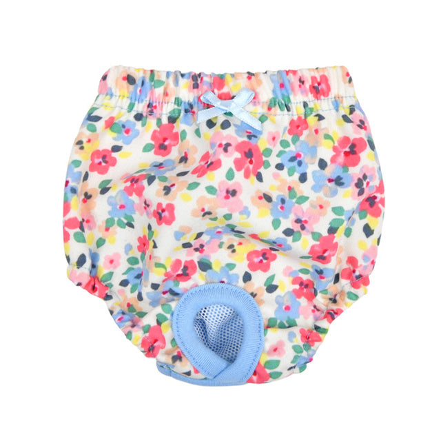 Puppia Spring Blossom sanitary pants Sky Blue - Premium Loopsheidbroekje > Periodebroekje from Puppia - Just €18.99! Shop now at Frenkiezdogshop