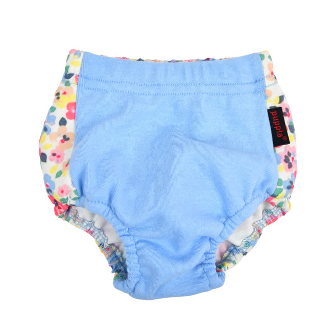 Puppia Spring Blossom sanitary pants Sky Blue - Premium Loopsheidbroekje > Periodebroekje from Puppia - Just €18.99! Shop now at Frenkiezdogshop