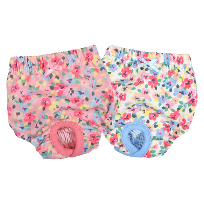 Puppia Spring Blossom sanitary pants Sky Blue - Premium Loopsheidbroekje > Periodebroekje from Puppia - Just €18.99! Shop now at Frenkiezdogshop