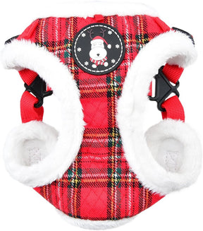 Puppia Blitzen Harness model C Checkered Red hondentuig > honden harnas > model C Small