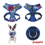 Puppia Blossom Harness model A Royal Blue ( XLARGE) - Premium hondentuig > honden harnas from Puppia - Just €17.99! Shop now at Frenkiezdogshop