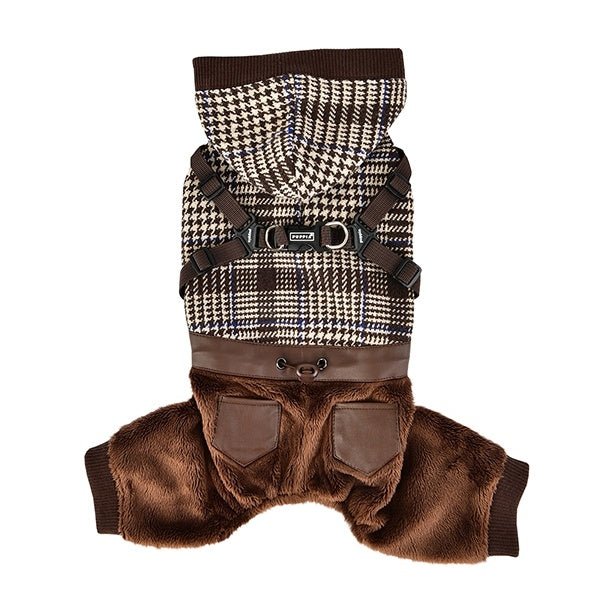 Puppia Becker Jacket Harness Brown Hondenkleding > hondenjas Small