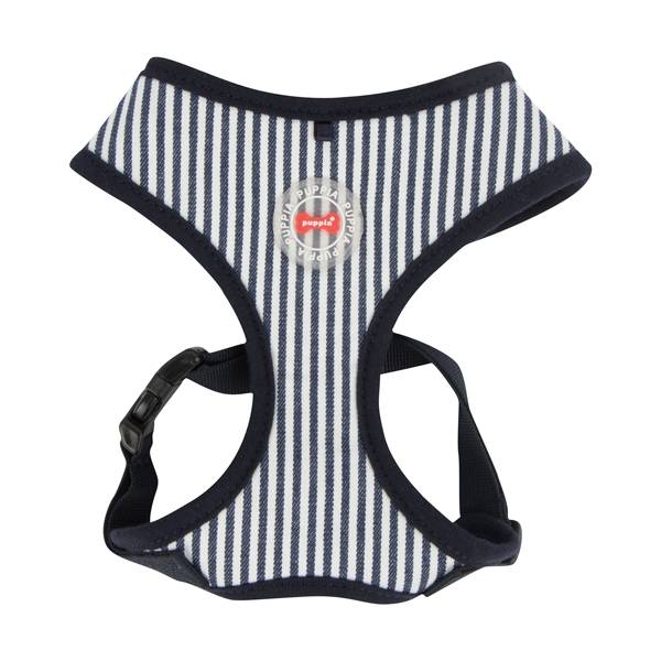 Puppia Bobby Harness model A Striped Navy - Premium hondentuig > honden harnas from Puppia - Just €30.99! Shop now at Frenkiezdogshop