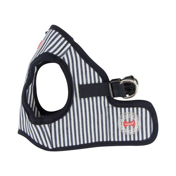 Puppia Bobby Vest Harness model B Striped Navy ( X-LARGE ) - Premium hondentuig > honden harnas from Puppia - Just €24.99! Shop now at Frenkiezdogshop