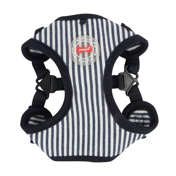 Puppia Bobby Harness model C Striped Navy - Premium hondentuig > honden harnas from Puppia - Just €25.99! Shop now at Frenkiezdogshop