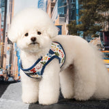 Puppia Connor Vest Harness Model B Blue hondentuig > honden harnas > model B Small