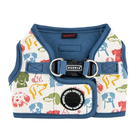 Puppia Connor Vest Harness Model B Blue hondentuig > honden harnas > model B Small