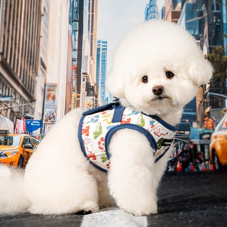 Puppia Connor Vest Harness Model B Blue hondentuig > honden harnas > model B Small