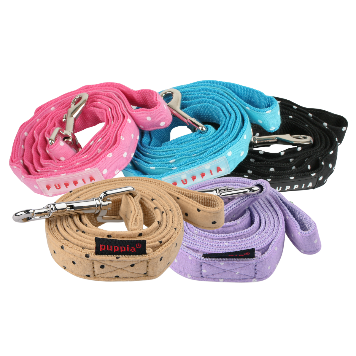 Puppia Dotty Hondenriem Beige hondenriem > hondenlijn Medium