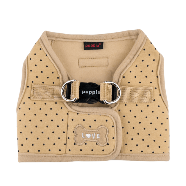 Puppia Dotty Vest Harness Model B Beige hondentuig > honden harnas > model B Small