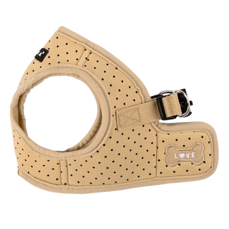 Puppia Dotty Vest Harness Model B Beige hondentuig > honden harnas > model B Small